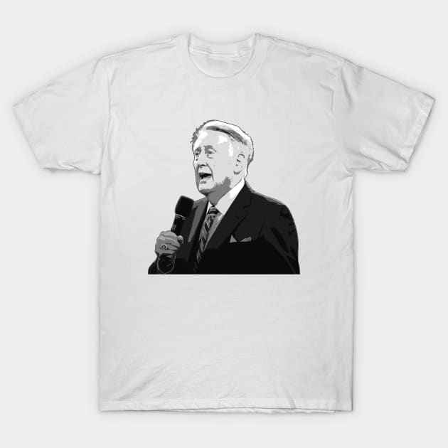 Vin Scully Portrait Illustration T-Shirt by KAM Std